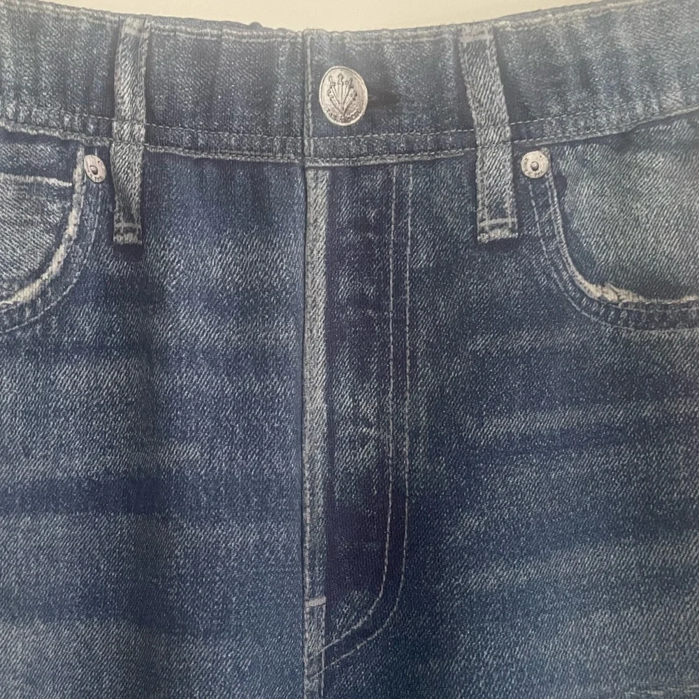 RAG & BONE Wide-Leg Denim Pants with Orange Side Stripe-Sweat Pant Jeans - Picture 5 of 6